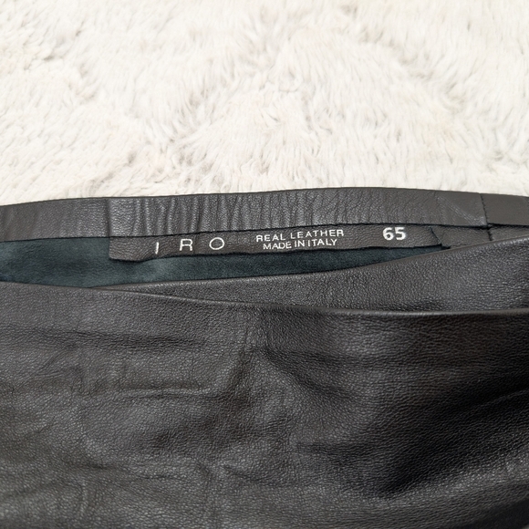 IRO Belt Womens 65 Black Leather Wrap Studded Moto Embellished NEW - Picture 6 of 7